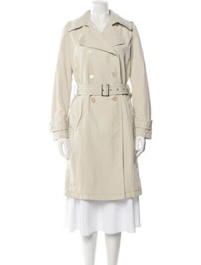 Pre-owned Peserico Nylon Trench Coat In Neutral