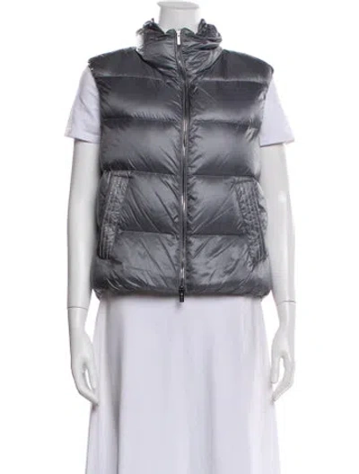 Pre-owned Peserico Nylon Vest In Gray