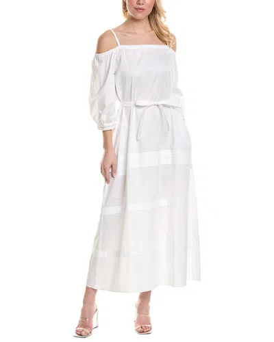 Peserico Off-the-shoulder Maxi Dress In White