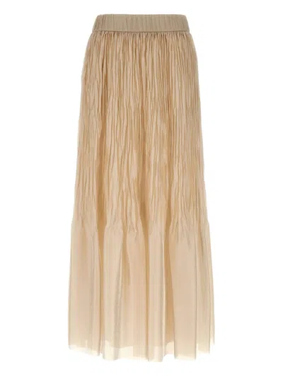 PESERICO OMBRÉ-EFFECT PLEATED SKIRT
