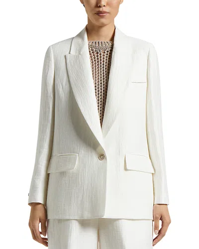 Peserico One-button Blazer In Cloud White