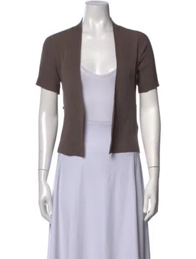 Pre-owned Peserico Open Front Sweater In Brown
