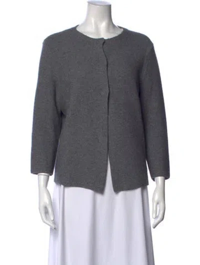 Pre-owned Peserico Open Front Sweater In Gray