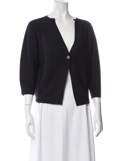 Pre-owned Peserico Open Front Sweater In Purple