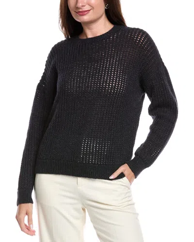 Peserico Open Knit Alpaca & Wool-blend Sweater In Blue
