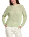 Peserico Woman Sweater Sage Green Size 8 Baby Alpaca Wool, Polyamide, Virgin Wool, Polyester In Green