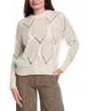 Peserico Open Knit Cable Alpaca & Wool-blend Sweater In Neutral