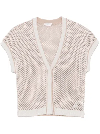 PESERICO OPEN-KNIT CARDIGAN