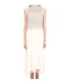 Peserico Open-knit Layered Long Dress In Multi