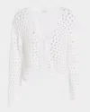 PESERICO OPEN-KNIT SEQUIN CARDIGAN