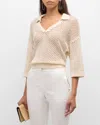 PESERICO OPEN-KNIT SEQUIN-EMBELLISHED SWEATER