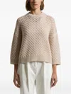 Peserico Open-knit Sweater In Neutral