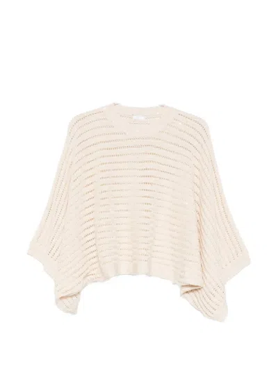 Peserico Open-knit Sweater In Neutral