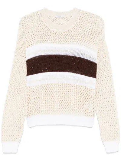 PESERICO OPEN-KNIT SWEATER