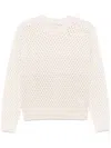Peserico Open-knit Sweater In Neutrals