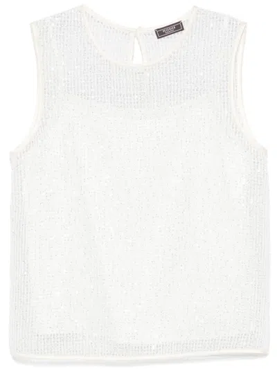 Peserico Open-knit Top In White