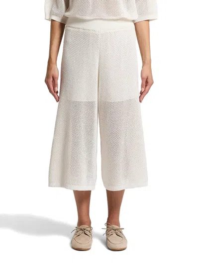 Peserico Open-knit Trousers In White