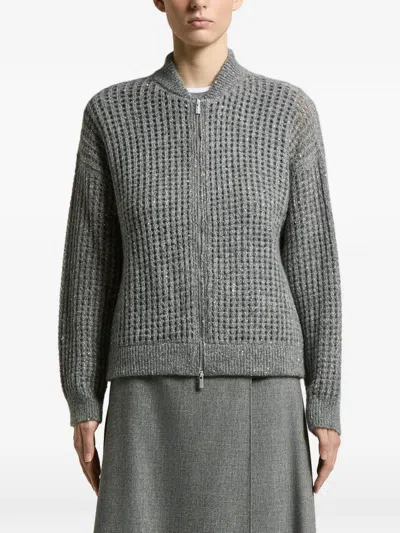Peserico Open-knit Cardigan In Multi