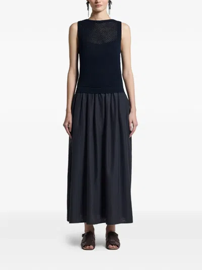Peserico Gestricktes Maxikleid In Black