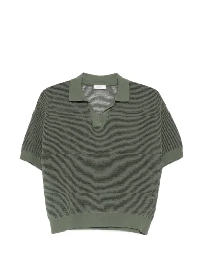 Peserico Open-knit Sweater In Green
