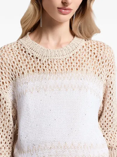 Peserico Openwork Knitwear Jumper In Neutral