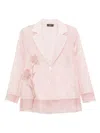 Shop Peserico Organza Blazer In Pink
