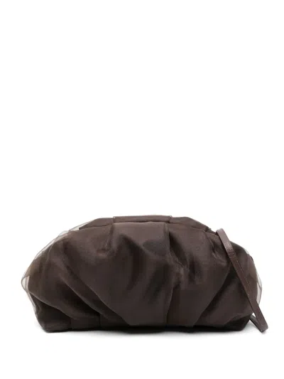 Peserico Organza-clutch In Braun