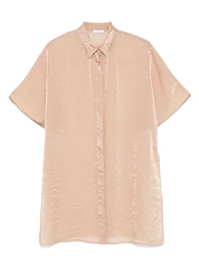 Peserico Organza Shirt In Brown