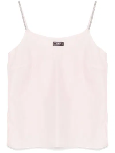 Peserico Organza Top In Pink