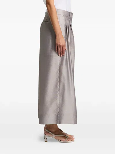 Peserico Organza Trousers In Gray