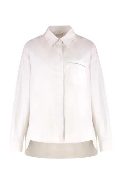 Peserico Beaded-pocket Shirt In White
