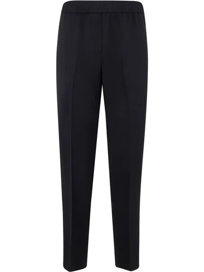 PESERICO VISCOSE CADY STRETCH TROUSERS,P04572Z.01972 005 BLACK