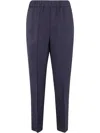 Peserico Viscose Cady Stretch Trousers In Blue
