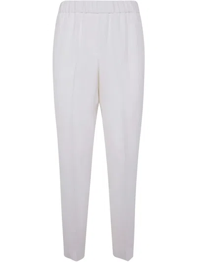 PESERICO VISCOSE CADY STRETCH TROUSERS BY PESERICO,P04572Z.01972 002 CLOUD WHITE