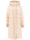 Peserico Down Coat With Punto Luce In Nude