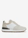 Peserico Glitter-detailing Sneakers In Nubuck Leather, Suede And Glitter Applications