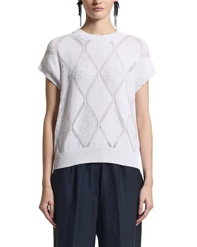 Peserico Paillette Sweater In White