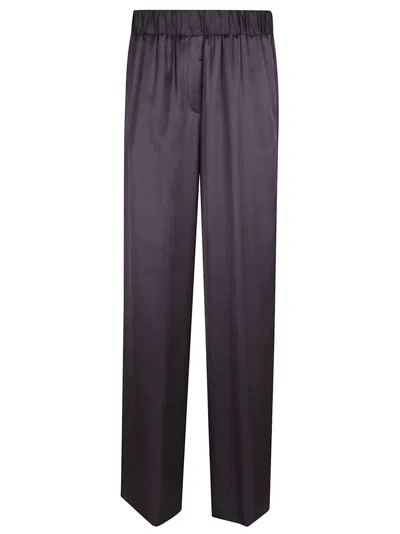 PESERICO PALAZZO DESIGN VISCOSE SATIN TROUSERS