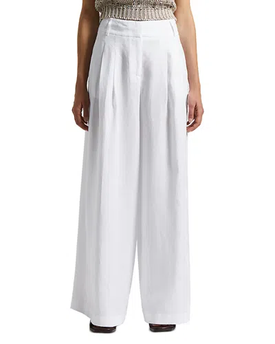 Peserico Palazzo Pants In Pure White