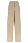 Peserico High Waist Wide Leg Trousers With Pockets In Neutral