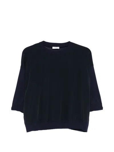 Peserico Panel Knit Top In Blue