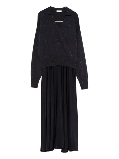 PESERICO PANELLED MIDI DRESS