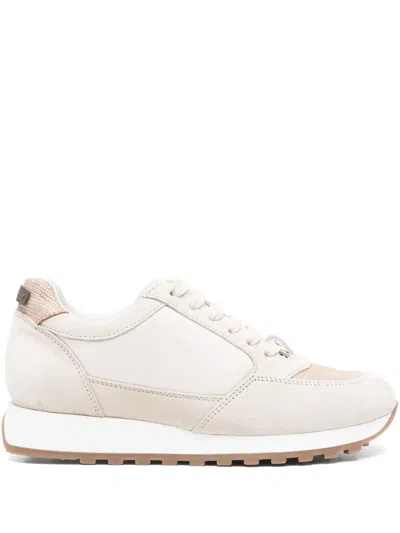 Peserico Panelled Sneakers In Neutrals