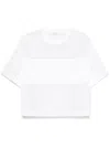 Peserico White Cotton And Silk T-shirt In White