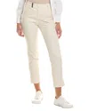 Peserico Side-stripe Cropped Trousers In White
