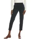 Peserico Flax Blend Chinos Pants With Cuffs In Blue