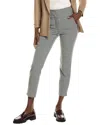 Peserico Stretch Cotton Gabardine Cigarette Trousers In Grey