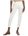 Peserico Side-slit Cropped Stretch Pants In White