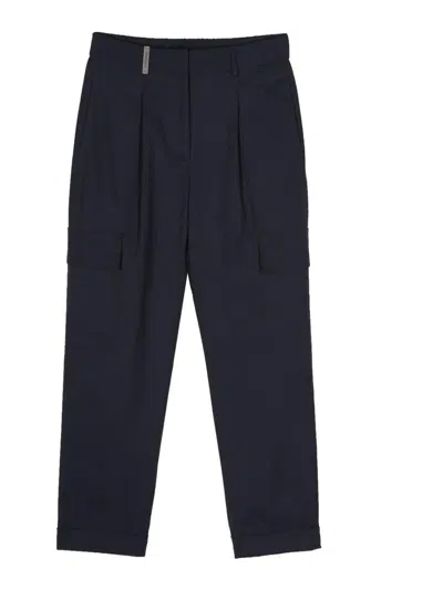 Peserico Casual Pants In Blue