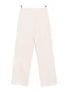 Peserico Wide-leg Beige Trousers With High Waist In Neutral